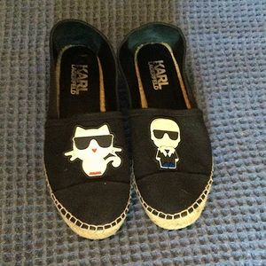 Black Karl Lagerfeld espadrilles